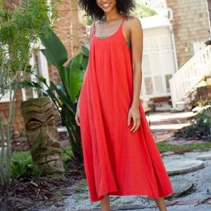 bohemian style pale coral dress
